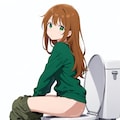 トイレ中の女性 2枚目
