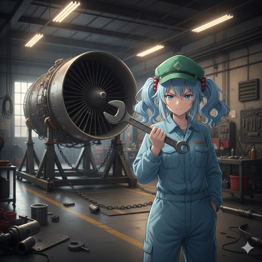 作業中に邪魔された河城さん | の人気AIイラスト・グラビア