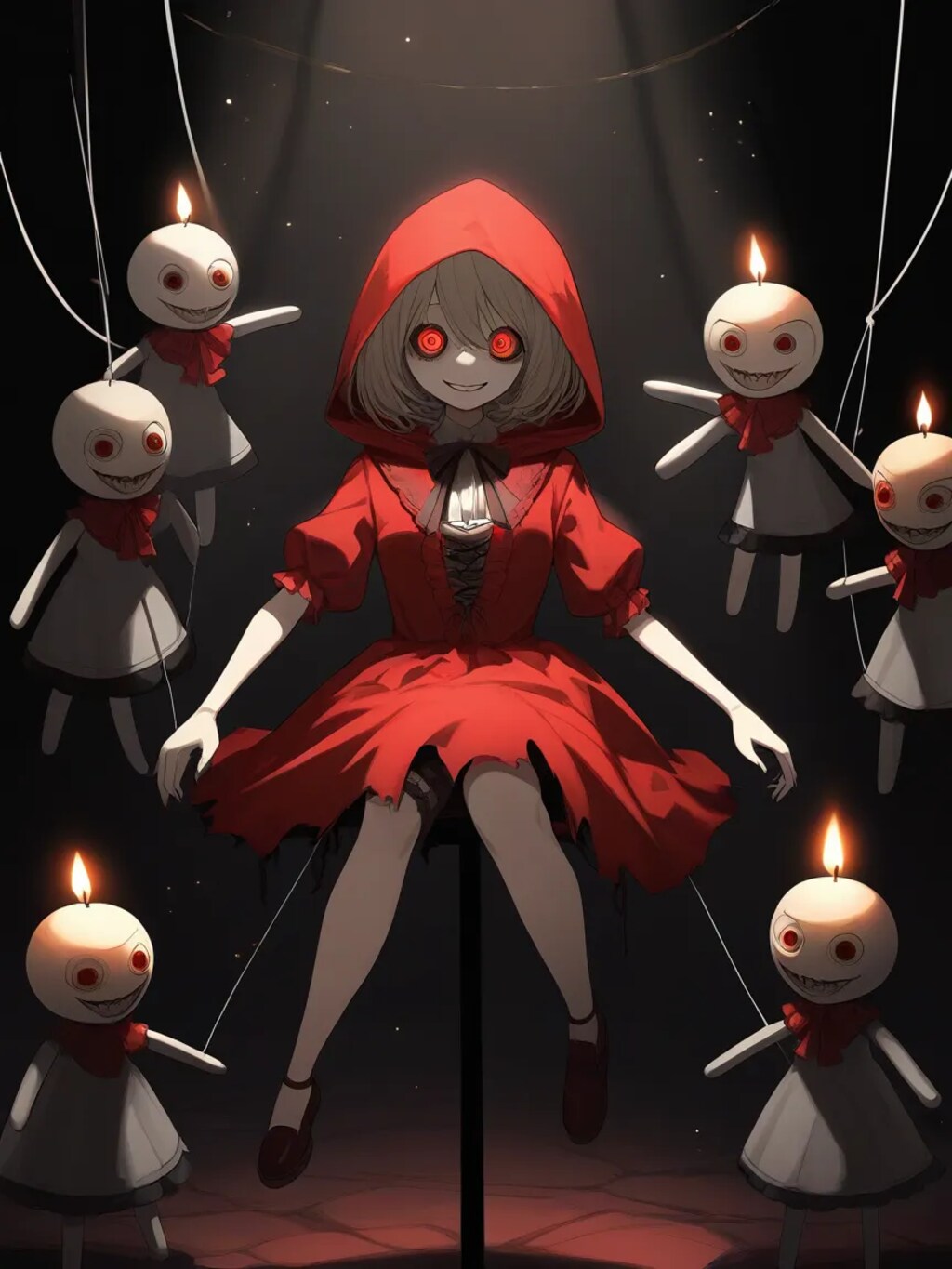 赤いフードの人形使い