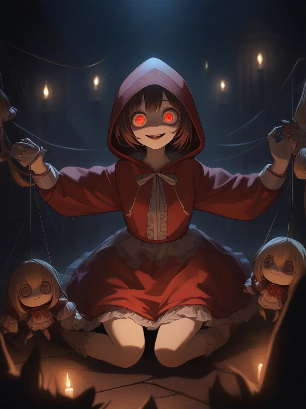 赤いフードの人形使い