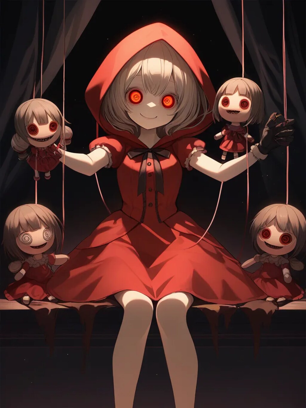 赤いフードの人形使い