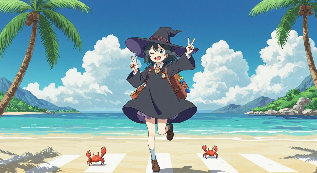 色んなところでピースする魔女 (ウィッチ142)