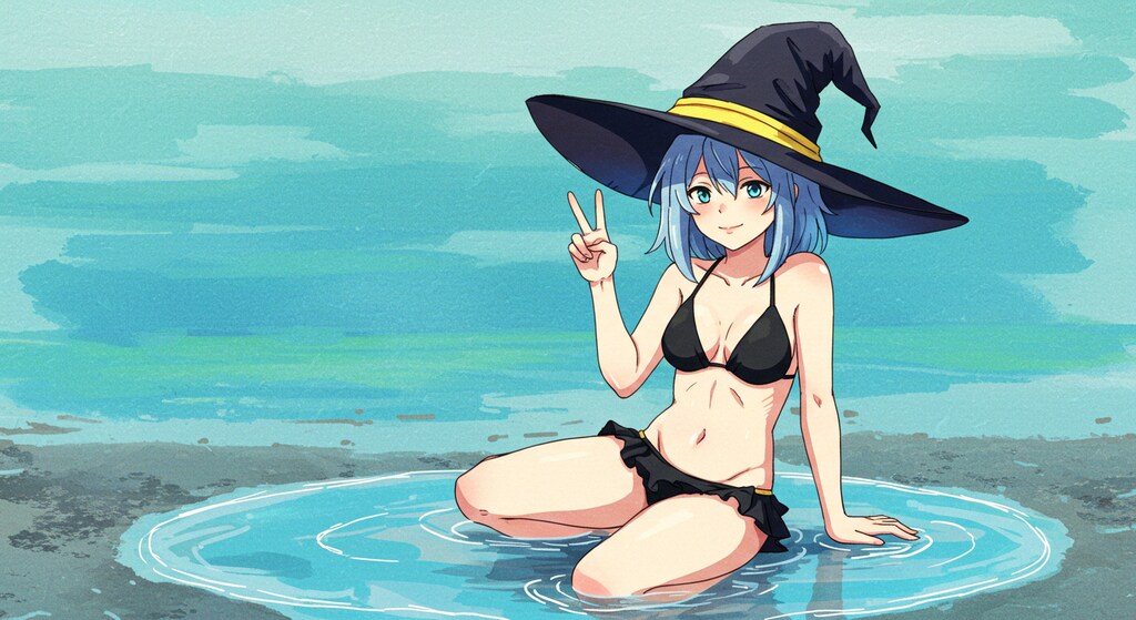 色んなところでピースする魔女 (ウィッチ142)