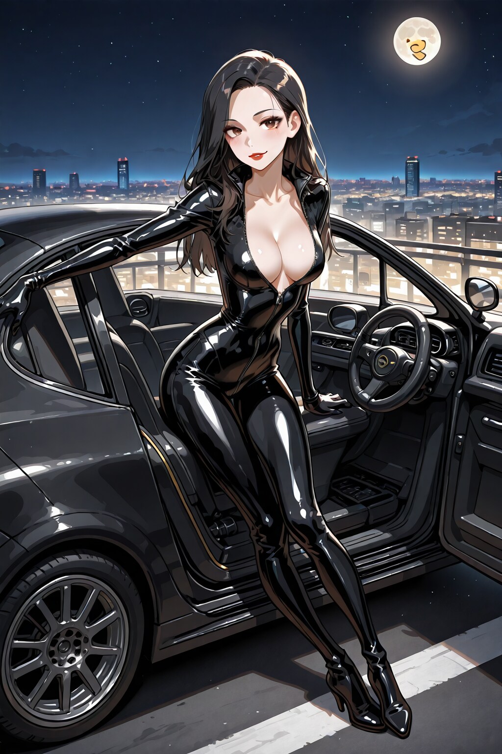 【想像図】『宿敵(とも)』とスポーツカー(ちちぷい版)