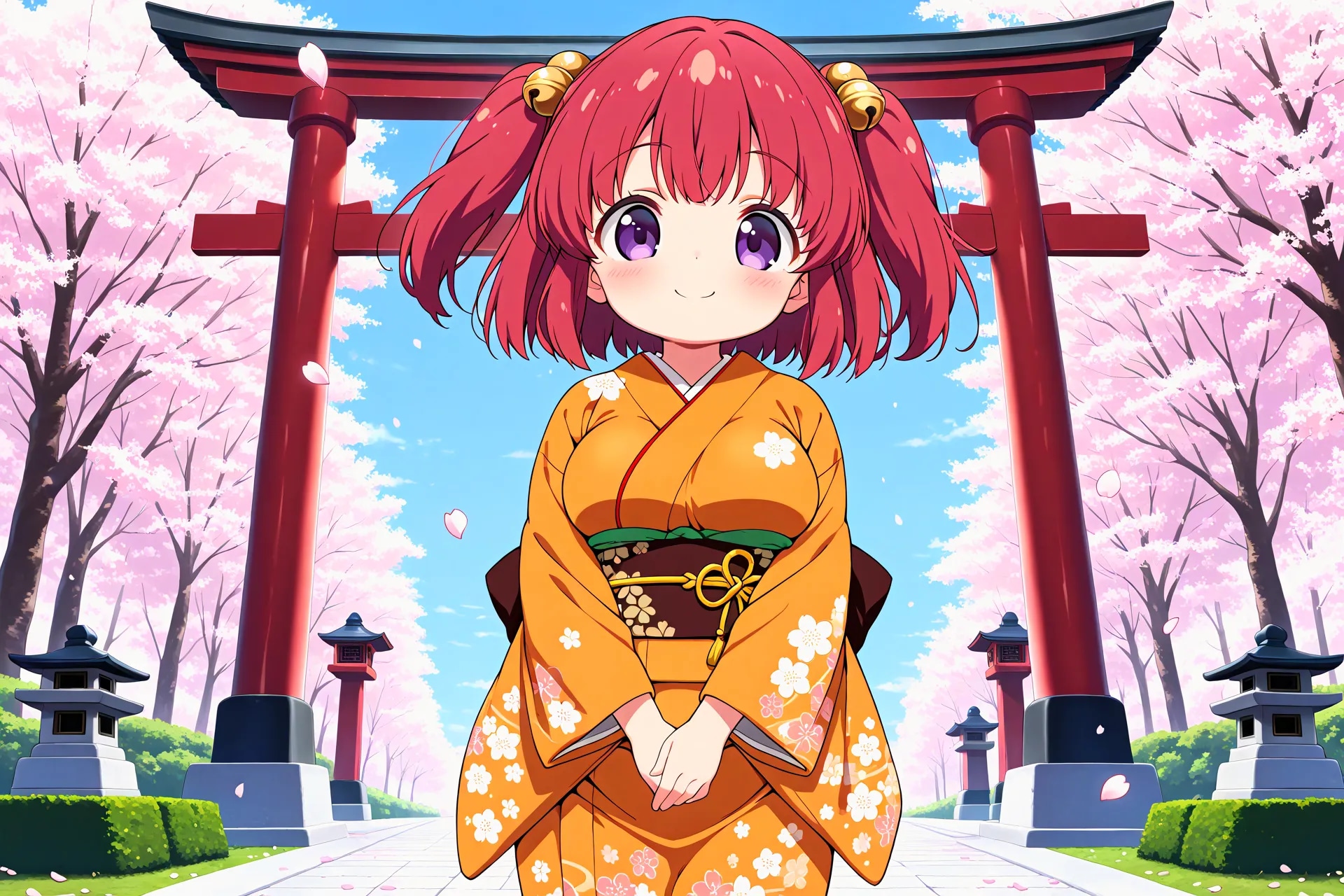 着物姿のめぐみちゃん