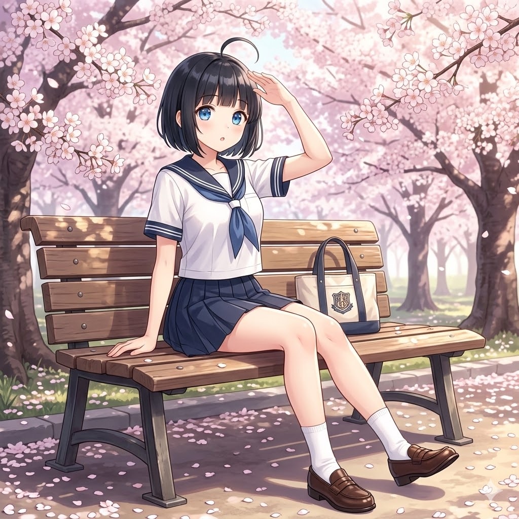 公園ベンチ | の人気AIイラスト・グラビア