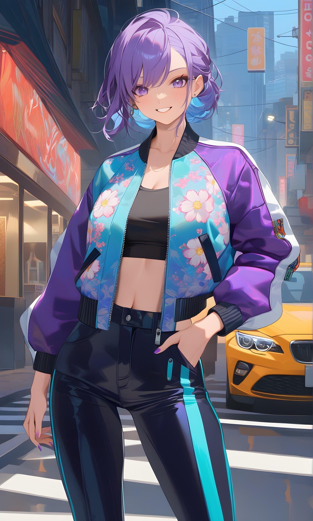 花柄スカジャン