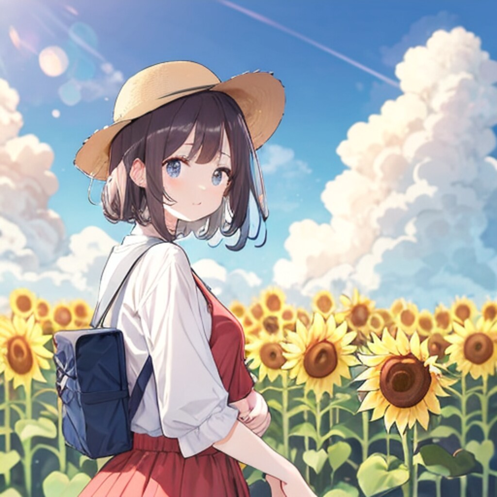 ひまわり畑にて🌻