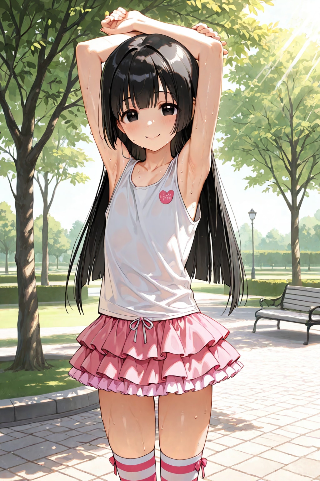 公園で私服編