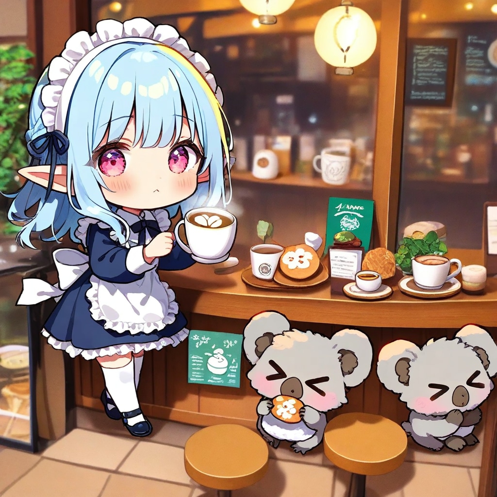 エルフとコアラの喫茶店