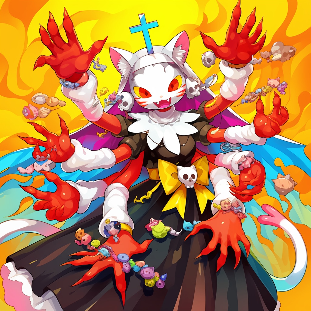 【千本腕隊】万華鏡のニャルキャルオン | の人気AIイラスト・グラビア