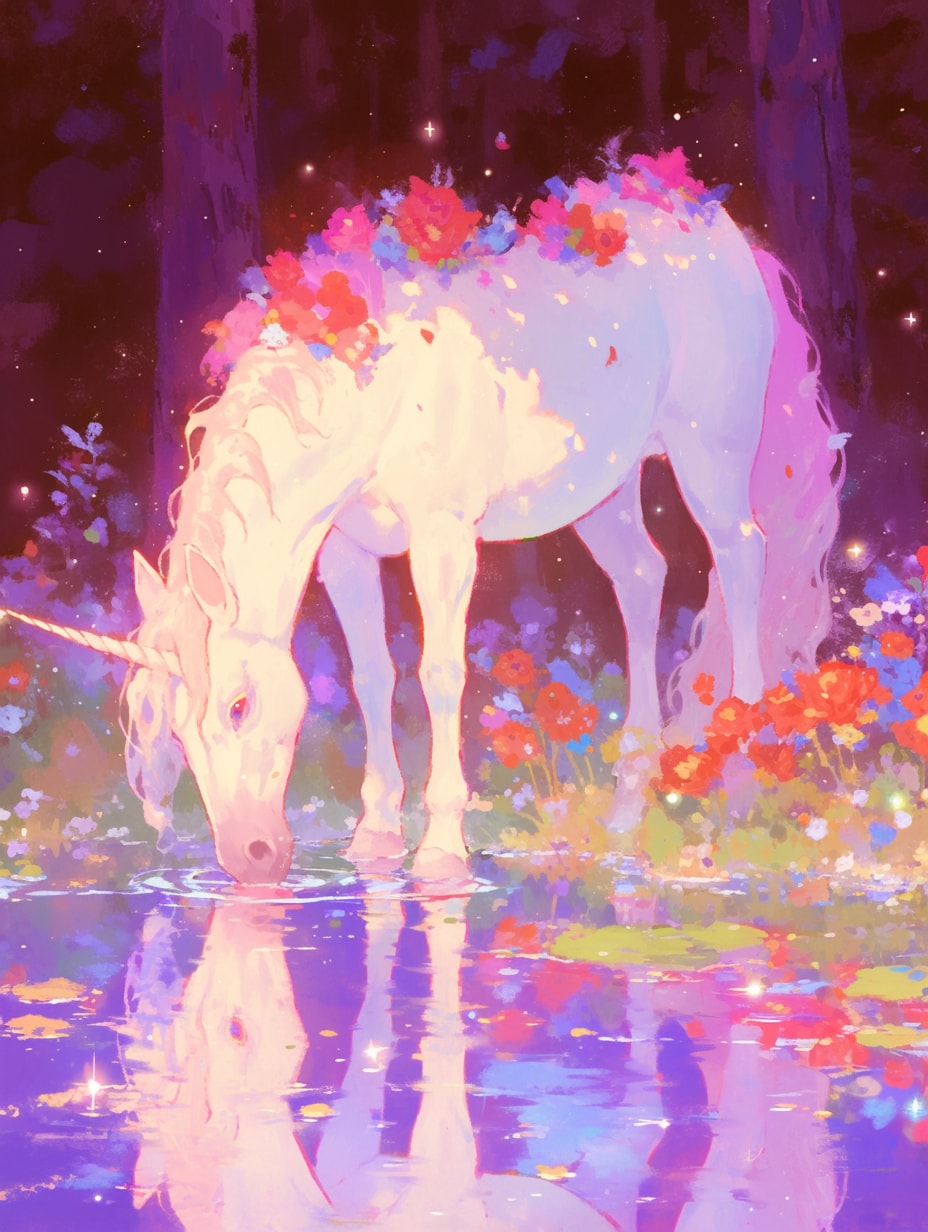 泉のユニコーン | の人気AIイラスト・グラビア