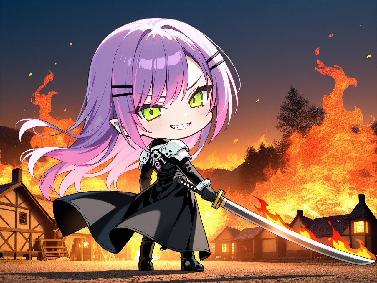 ちびキャラ×巨大武器