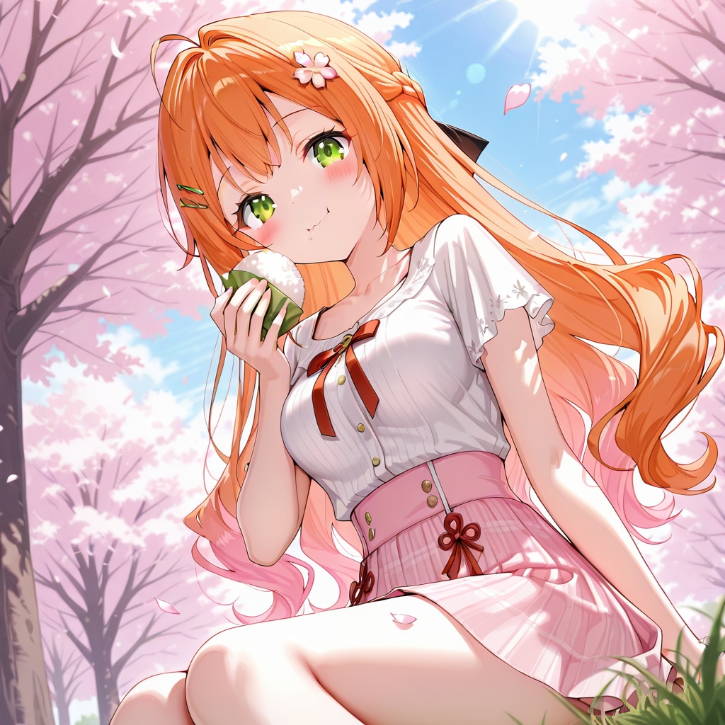 【All0402c6】今日のお花見（モデル: QILIN） | の人気AIイラスト・グラビア