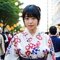 浴衣女子（夏祭り、花火、星空） 9枚目