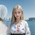 浴衣女子（夏祭り、花火、星空） 12枚目