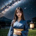 浴衣女子（夏祭り、花火、星空） 5枚目