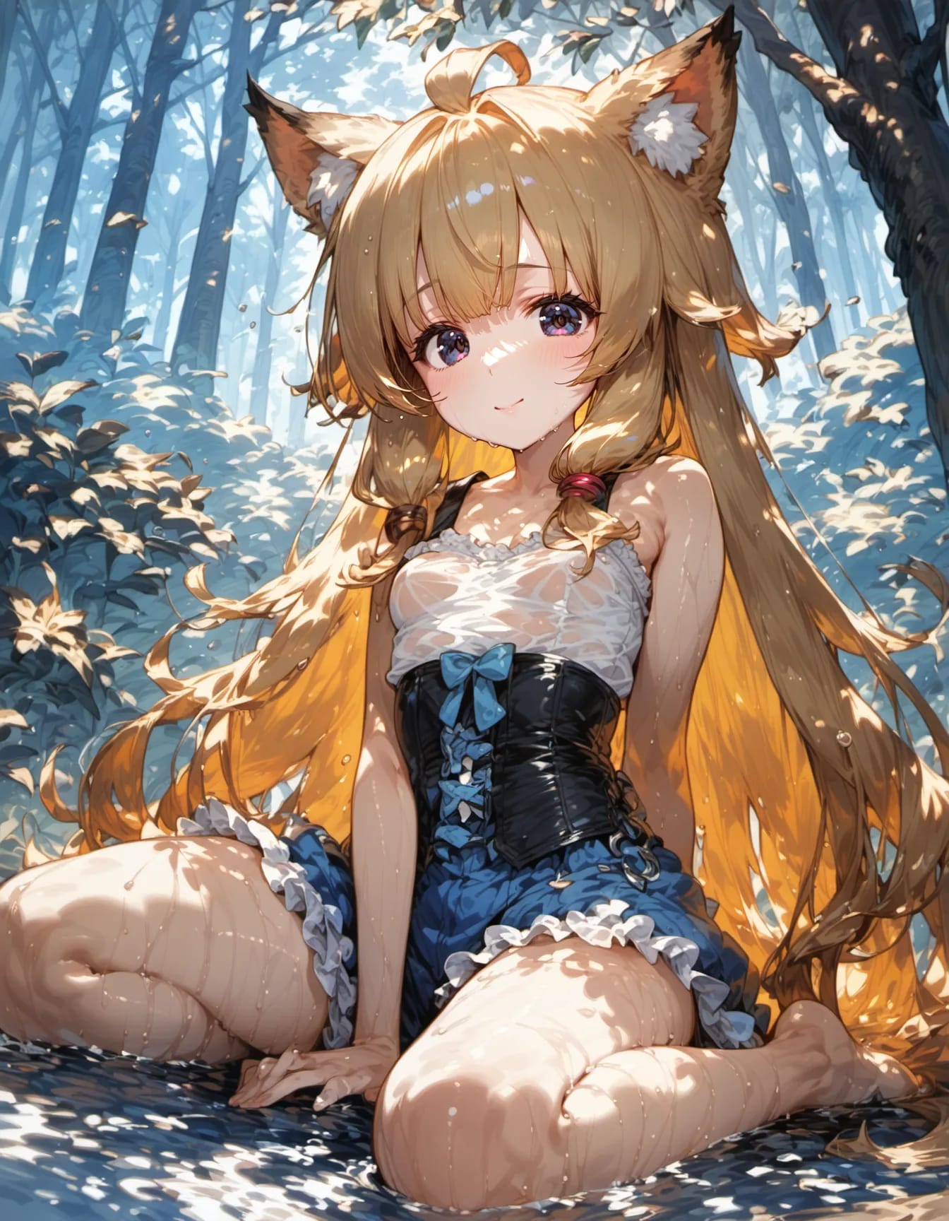 Forest Whispers Around Her Stillness | の人気AIイラスト・グラビア