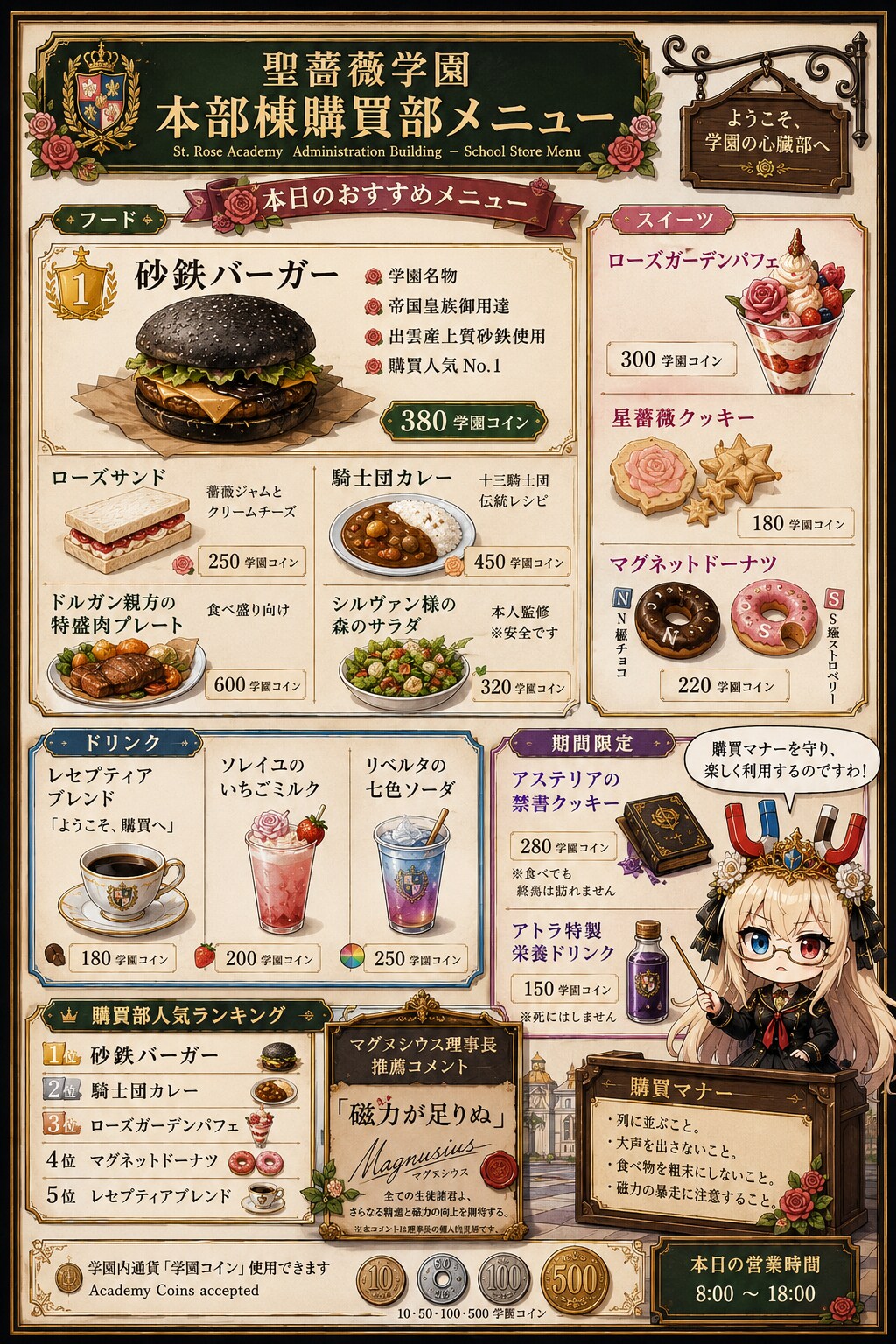 聖薔薇学園編〜みんな大好き砂鉄バーガー🍔〜