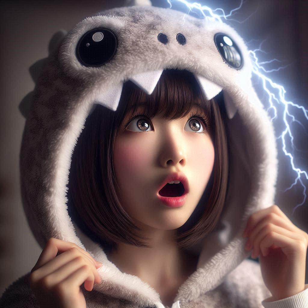 驚くノコ