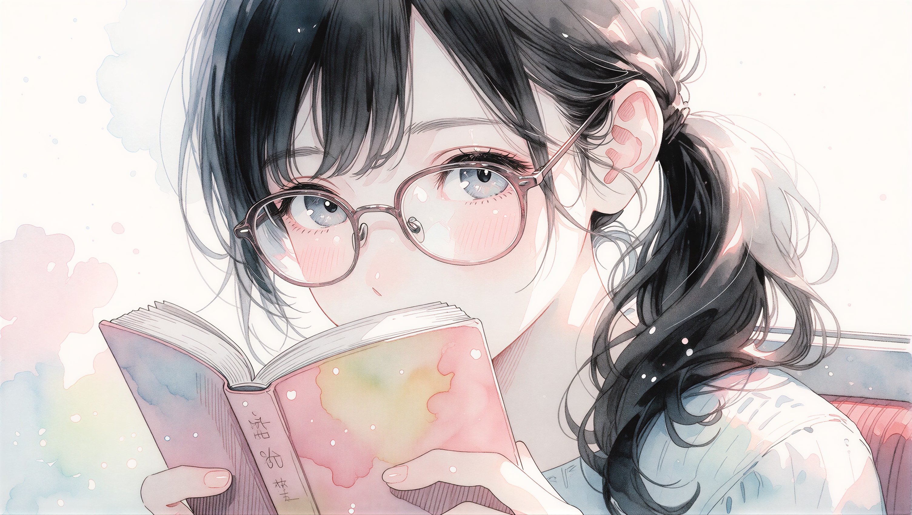 黒髪の眼鏡の女の子 2 | の人気AIイラスト・グラビア