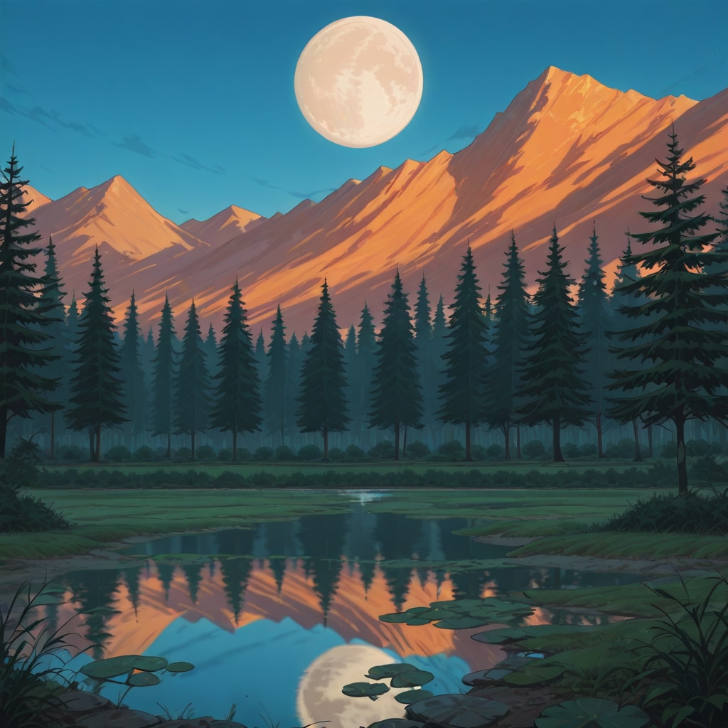 映る月 | の人気AIイラスト・グラビア