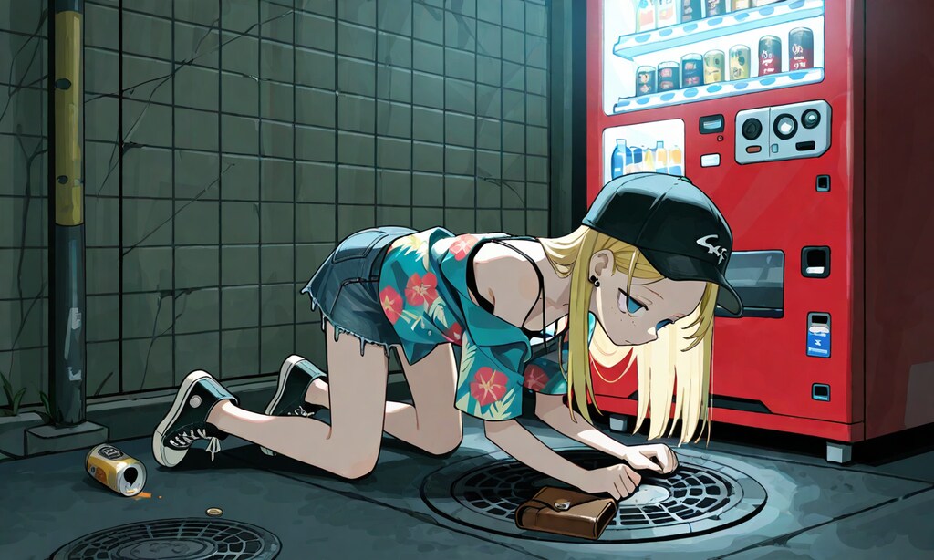 小銭が深淵に呑まれた人