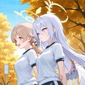 ヒフミとアズサ　寒いからタイツ2 3枚目