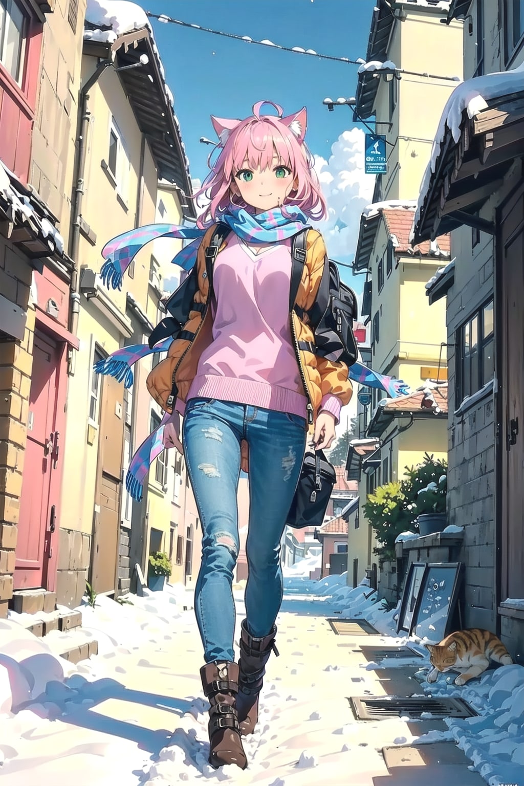 ミクちゃん真冬の一人旅♨️❄️🐱✨