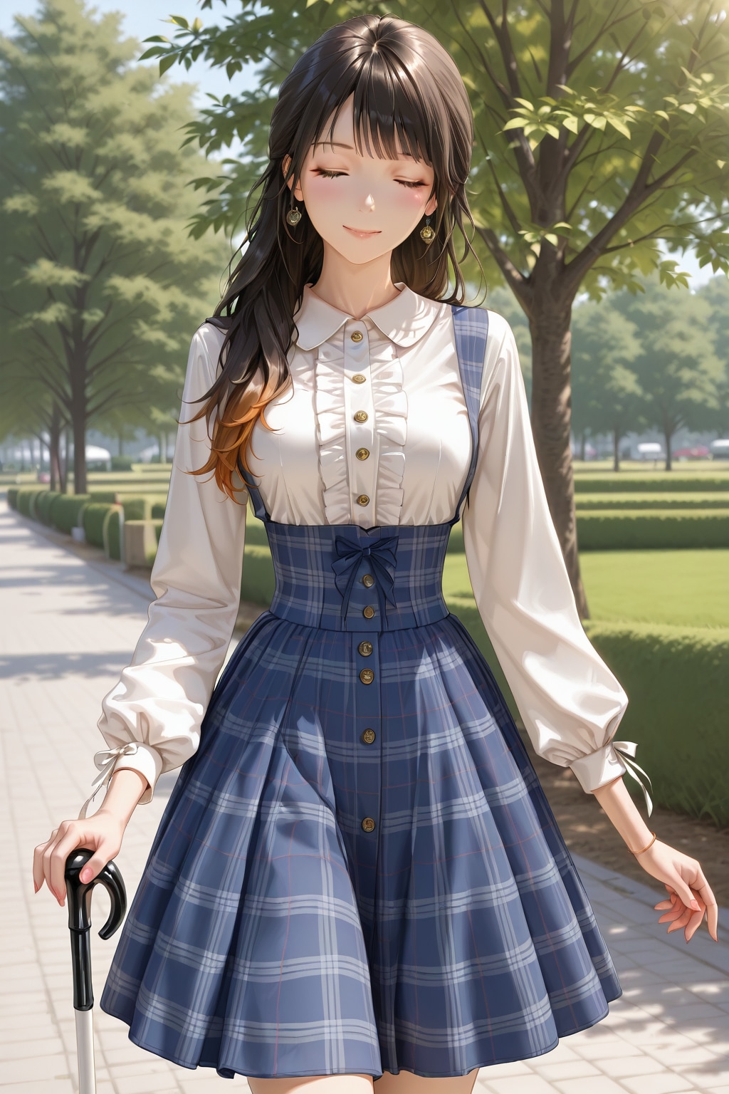 目が不自由な清楚系QILINちゃん