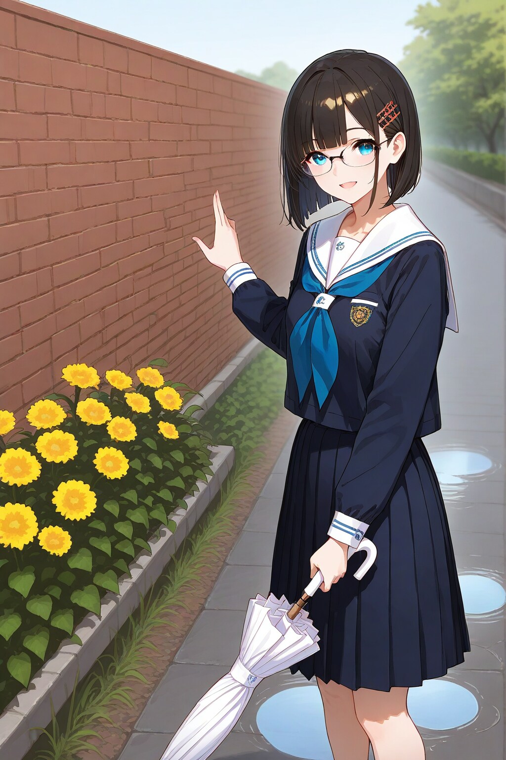 👓「急に降ってきたね☔💦」