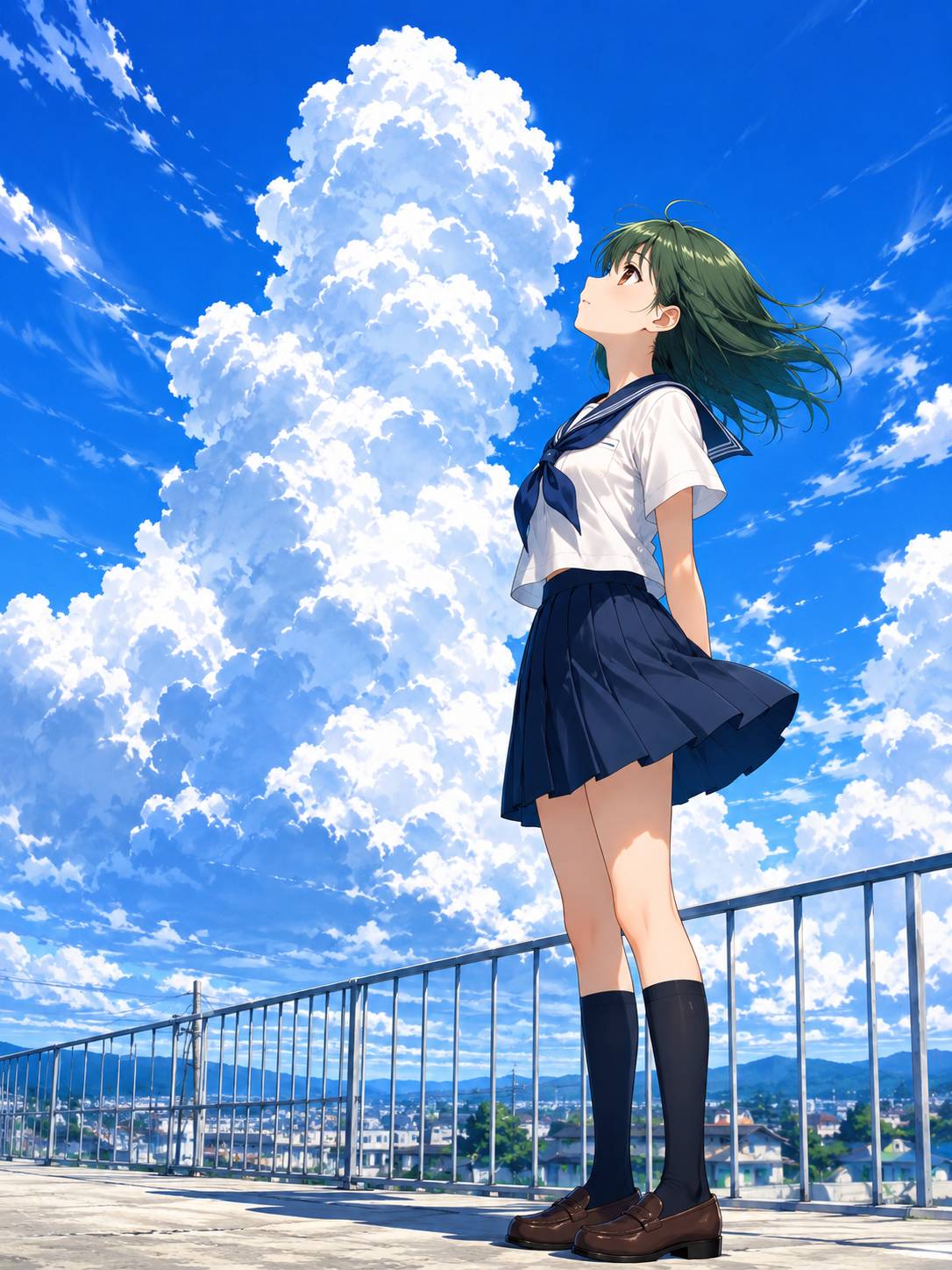 入道雲〜夏の終わりに | の人気AIイラスト・グラビア