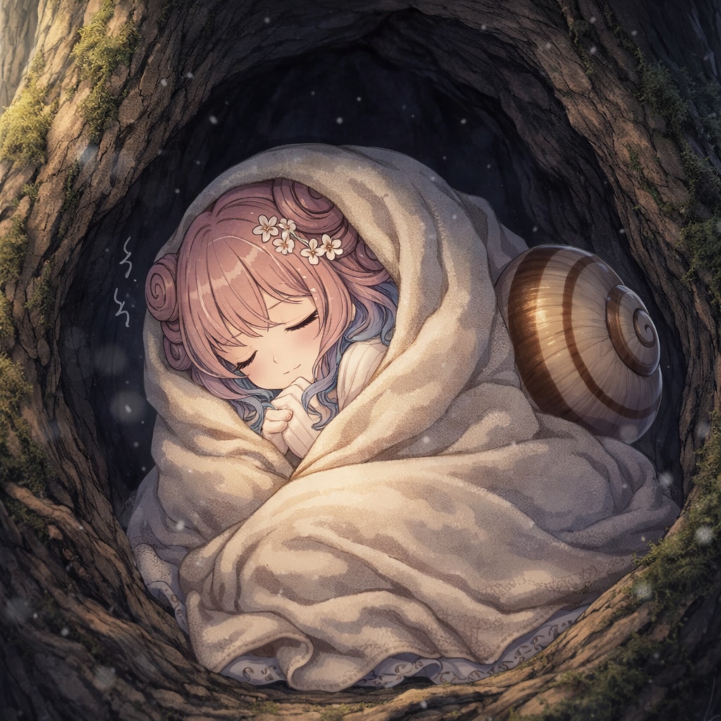 カタツムリの少女の冬ごもり | の人気AIイラスト・グラビア