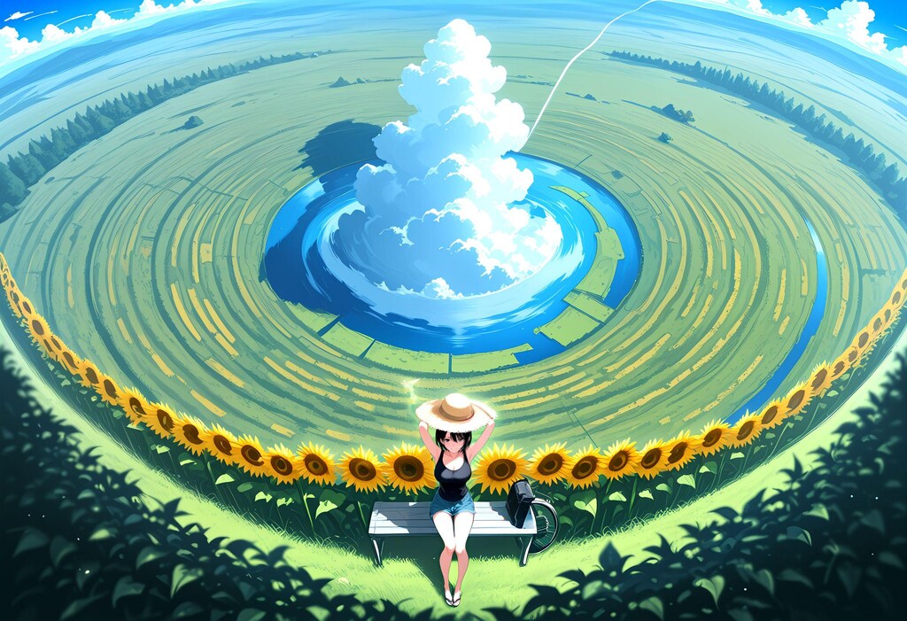 この青空に向日葵を