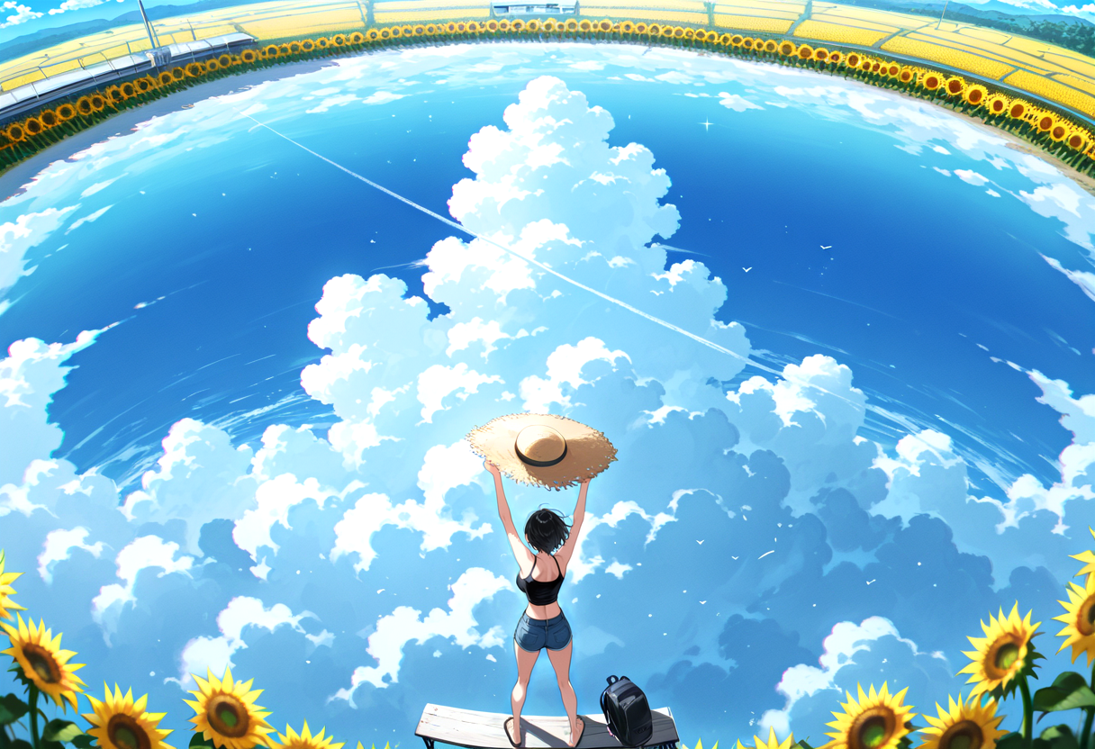 この青空に向日葵を | の人気AIイラスト・グラビア