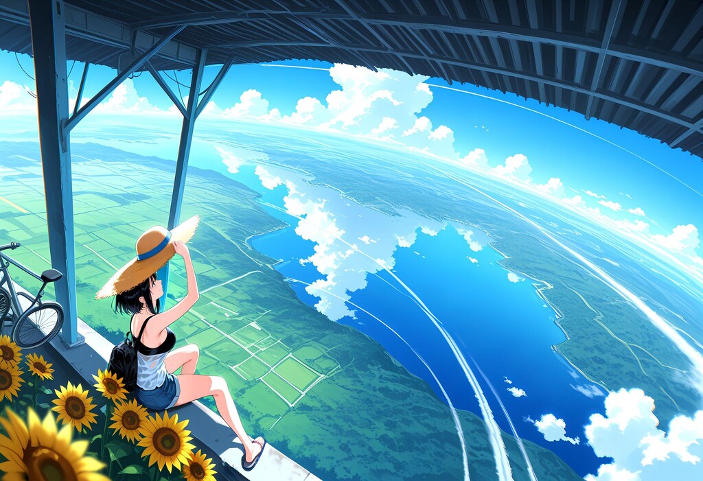 この青空に向日葵を