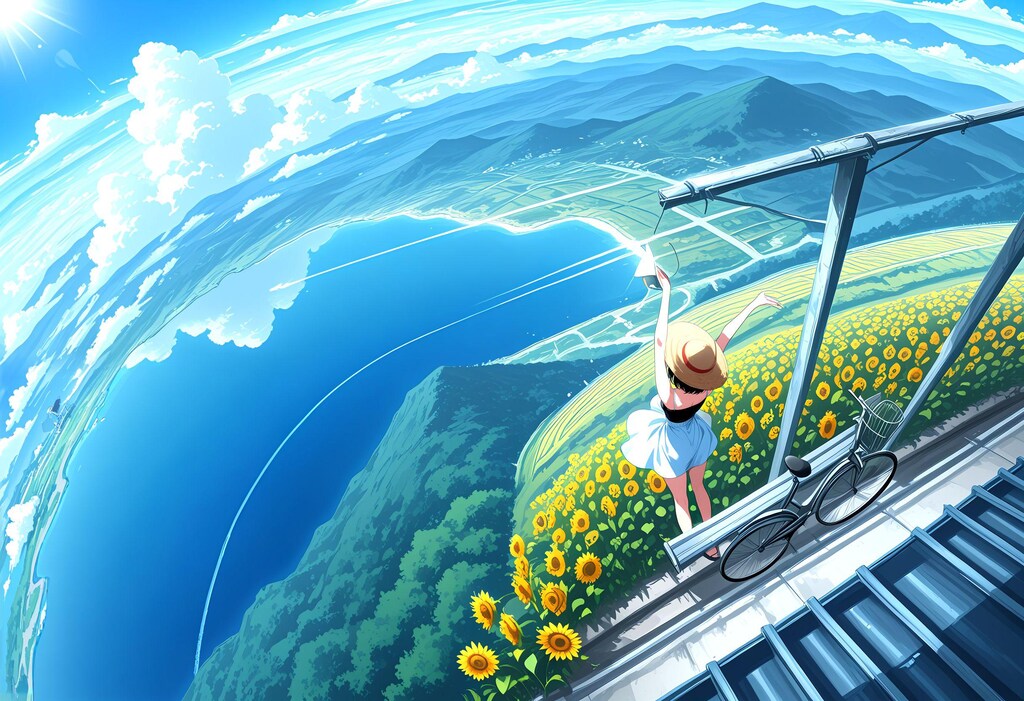 この青空に向日葵を