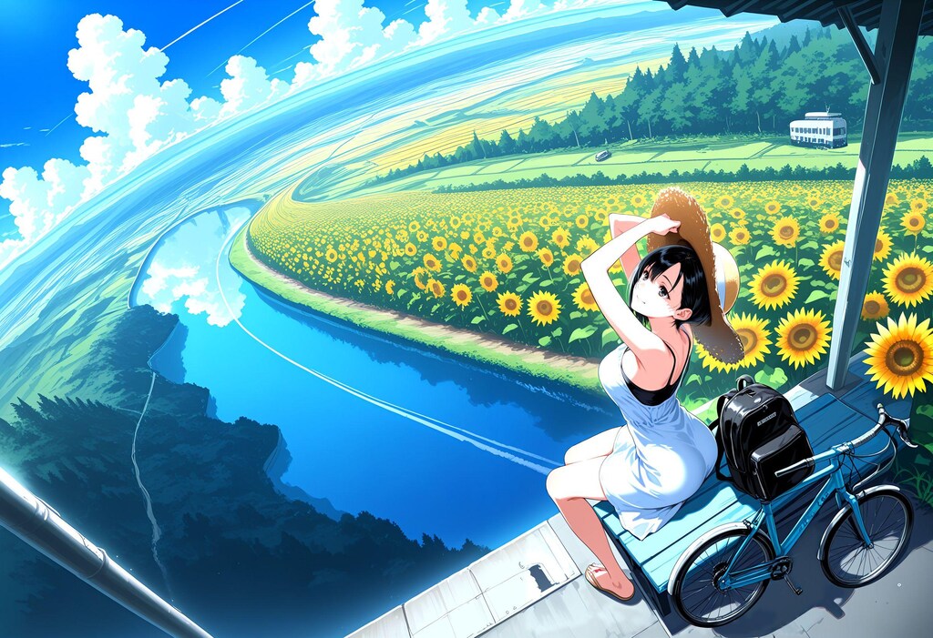 この青空に向日葵を