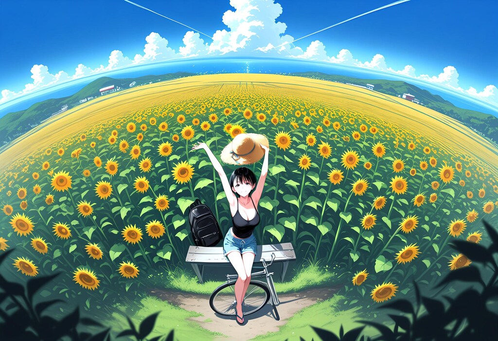 この青空に向日葵を