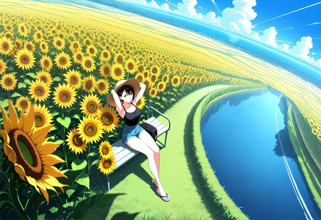 この青空に向日葵を