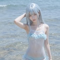 ブルーの水着 10枚目