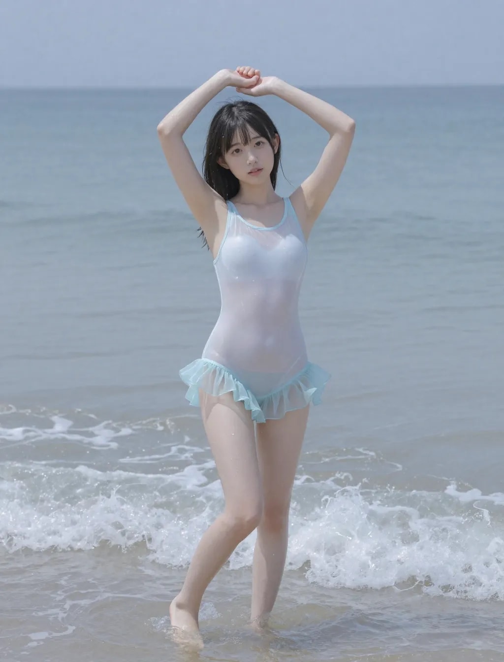 ブルーの水着