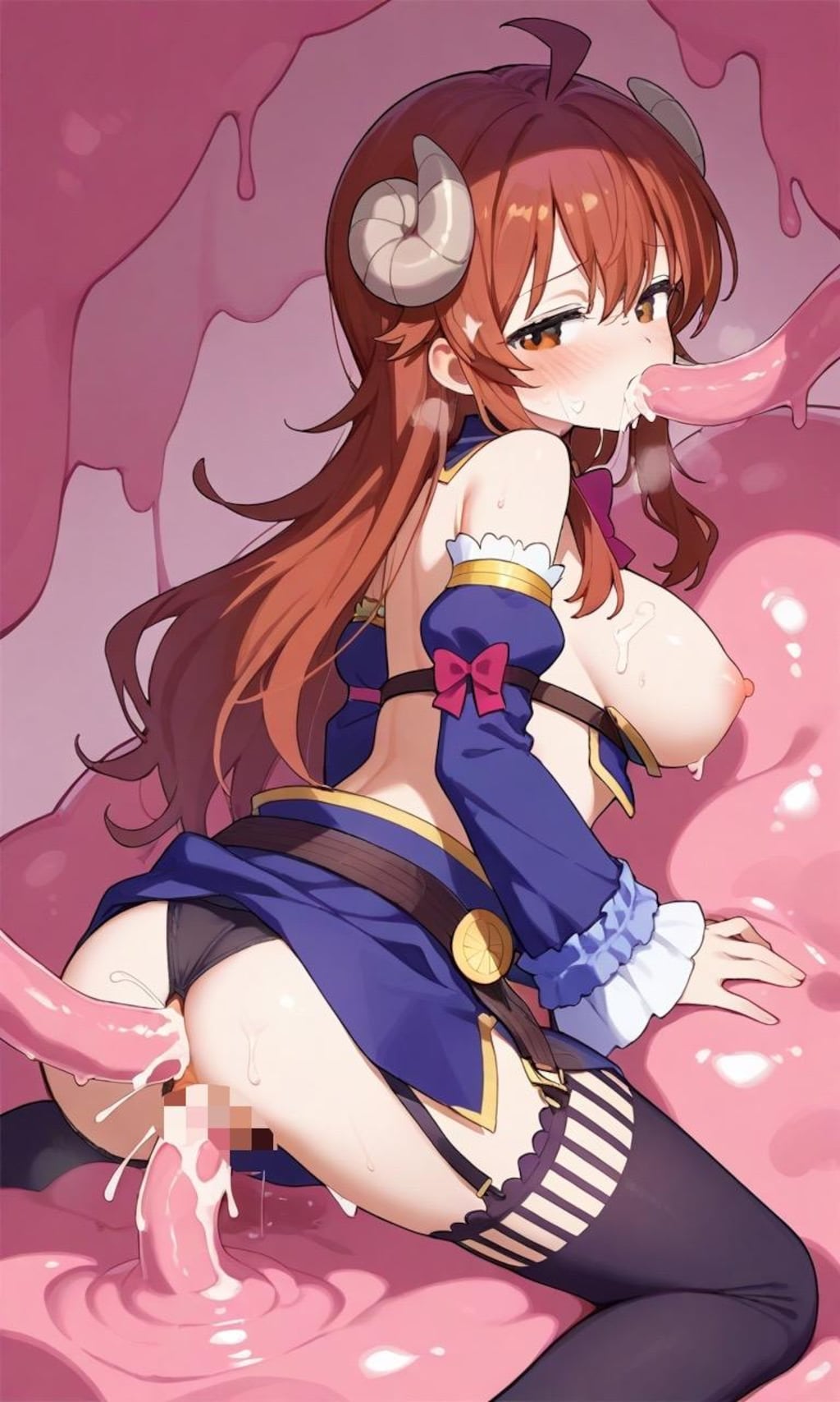 スライムに敗北するシャミ子