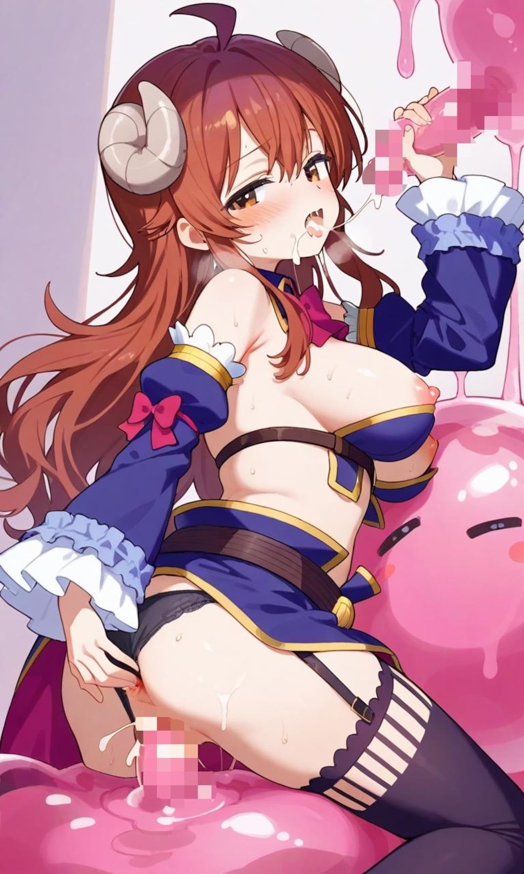 スライムに敗北するシャミ子