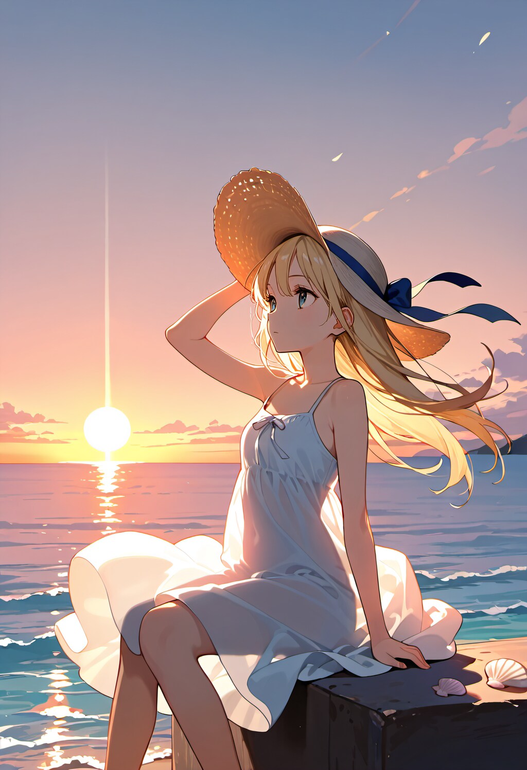 夏の陽が沈む頃