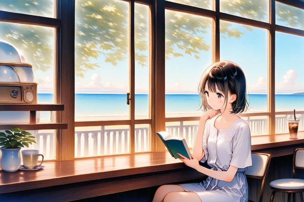 海が見えるカフェ