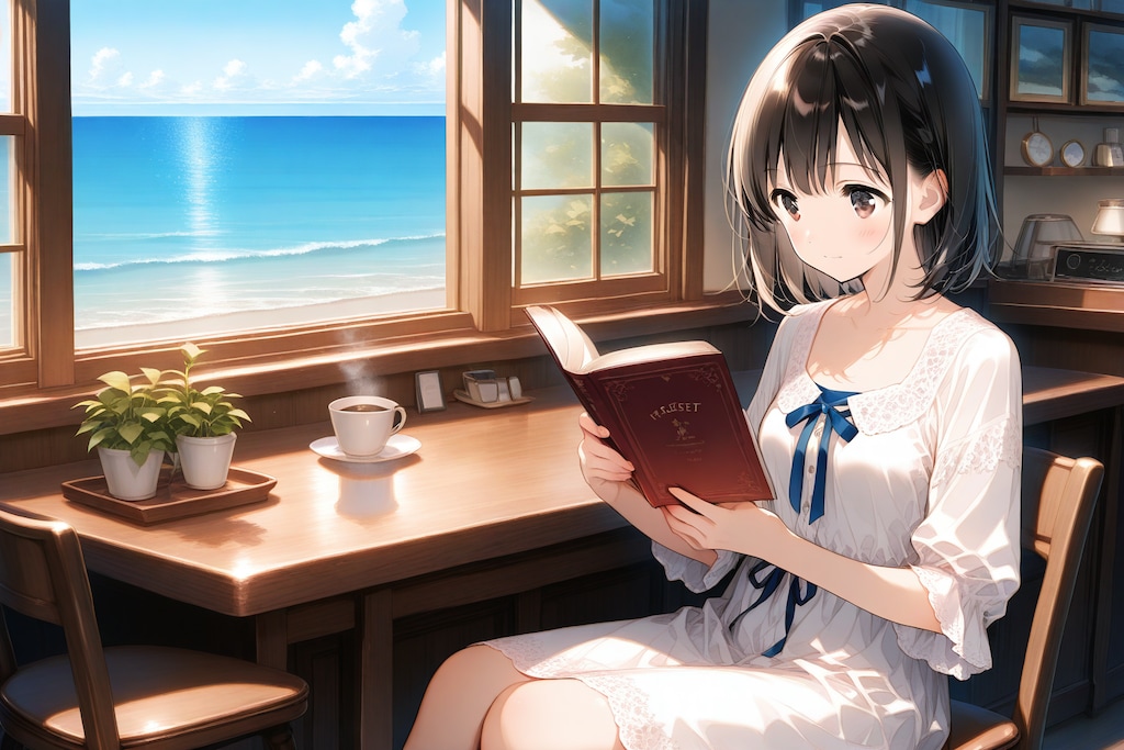 海が見えるカフェ