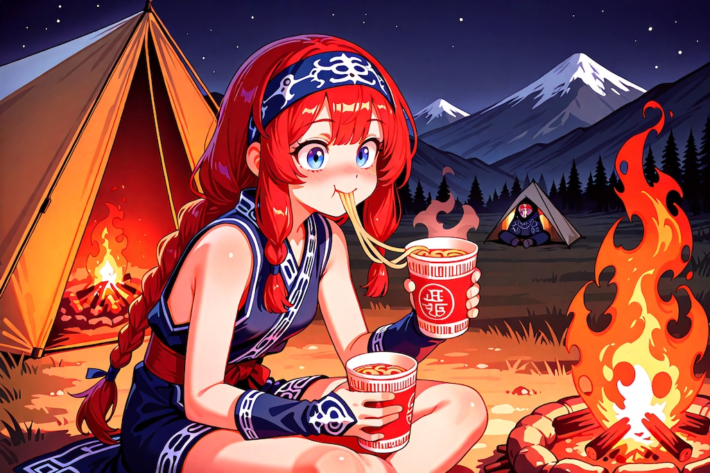 カップ麺をダブルで食べる