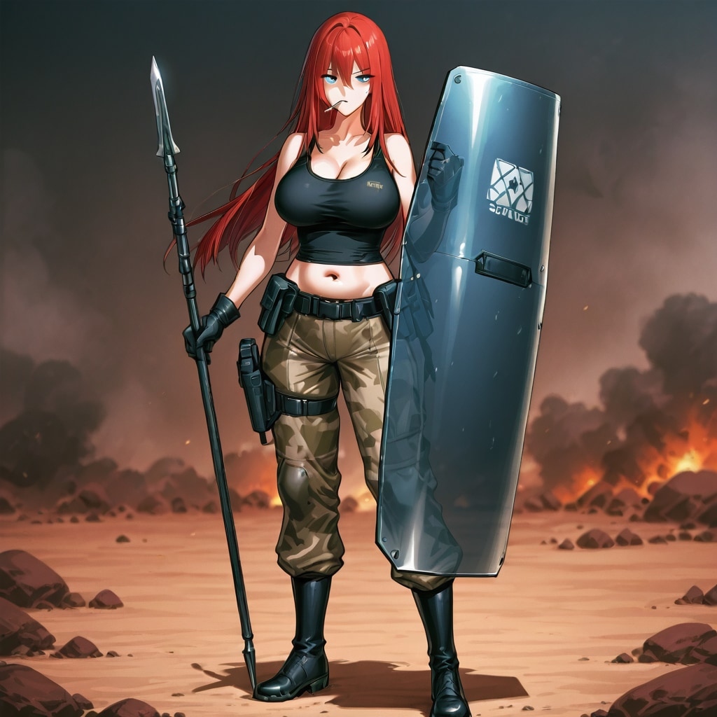 女兵士さん