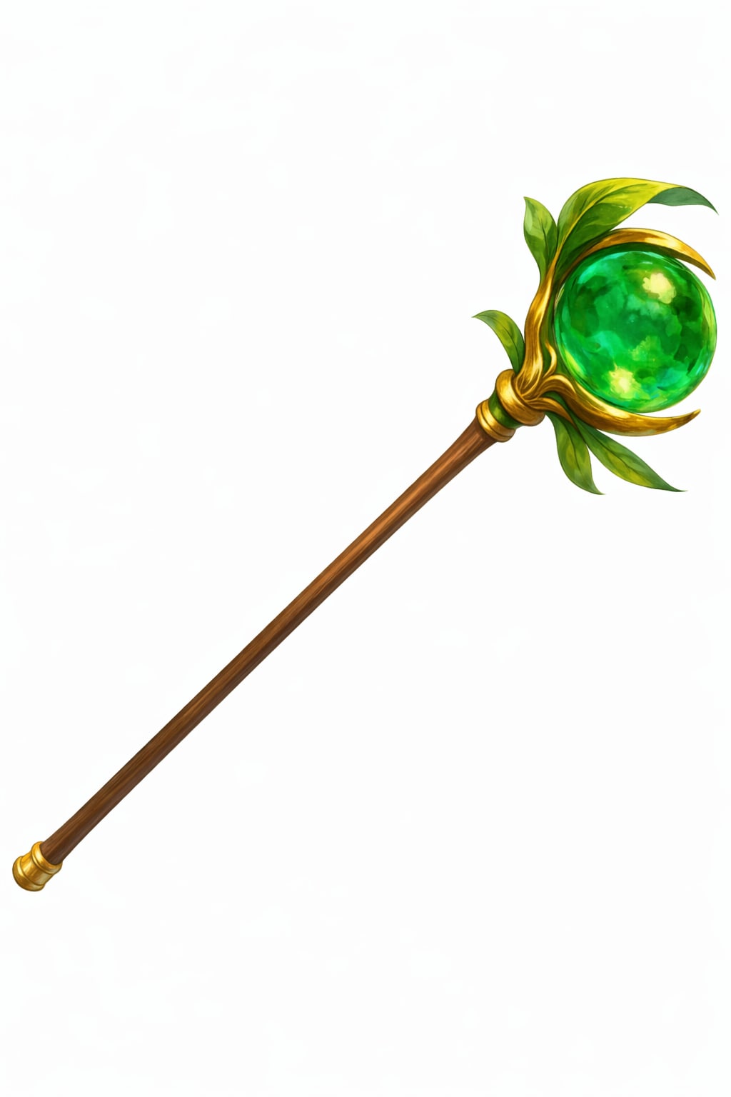 七葉セレスの三面図＋杖